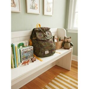Babygap One Size Camo Green Owl Backpack Novelty School Bag Toddler Kids Pack